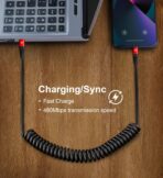 USB C Cable 3ft 2Pack USB C to USB C Charger Cable for Car, Coiled Type C Fast Charging Cable for iPhone 17/16/15/Plus/Pro/Pro Max/MacBook Pro 2020/iPad Pro 2020/iPad Air 4/Samsung Galaxy S23-Red - Image 5