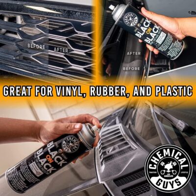 Chemical Guys Black On Black Trim Shine - 2 Pack,11 oz Each, Sprayable Dressing for Trim, Tires, Plastic & Vinyl High Gloss Finish, Dry-to-The-Touch, Easy Spray Application - Image 7