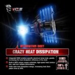 MZS 9005 9006 Bulbs Combo, 300% Brighter HB3 HB4 Fog Lights, Instant-Plug in 6500K Xenon White 9005 9006 Light Bulb, Mini Size Fanless 9005 9006 Fog Bulbs, Pack of 4 - Image 5