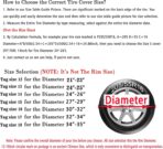 Moonet PVC Leather Spare Tire Wheel Cover for Car Truck SUV Camper Trailer Universal Fit RV JP FJ, R15 Black (for Overall Wheel Diameter 27-29 inch) - Image 2