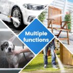 Cordless Pressure Washer 21V x2 batteries , Cordless Power Washer Battery Powered, Portable Pressure Washer w/ 6-in-1 Nozzle, Soap Container, Charger Included - Image 6