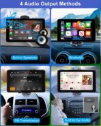 Wireless CarPlay Screen Android Auto for Car, 7" Touch Screen Naivgation Portable Car Stereo CarPlay Bluetooth Mirror Link, Siri, AirPlay, AUX, Voice Assistant for All Vehicles Upgrade - Image 4