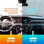 Wild West Desert with Cowboy Car Windshield Sunshade,Folding Sun Shade Auto Sun Visor Heat Protection Front Window, Car Sunscreen Blocks UV Rays and Keeps Vehicle Cool (55 x 30 Inch) - Image 8