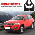 4Pcs Car Mud Flaps Fit for Jeep Compass 2017 2018 2019 2020 2021 2022 2023 2024 2025 Front Rear Splash Guards Fender Waterproof Splashproof Mudguards Body Fittings Sport Utility Auto Accessories. - Image 3