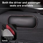 Car Center Console Knee Leg Elbow Cushion Pad, Soft Leather Door Armrest Foot Care Thigh Support Comfort Pillow, Auto Interior Accessories for Knee Pain Relief (Black/Red) - Image 3
