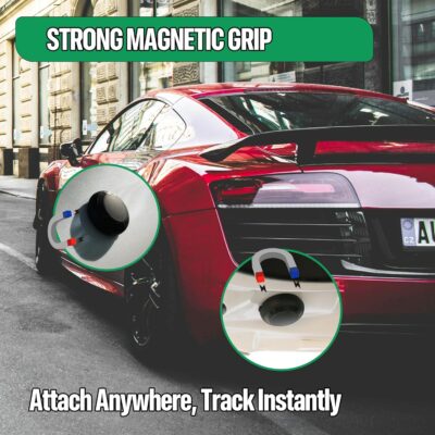 Magnetic Hidden GPS Tracker for Vehicles – 365 Days Battery Life, No Subscription, Car Tracker Device Hidden (Android Tracker) - Image 4