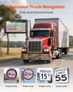 VEVOR GPS Navigator for Car, 7 inch Touch Screen 16GB GPS Navigation System with Built-in Dash Cam, Voice Turn-by-Turn Guidance, Speed and Red Light Warning, Custom Truck Routing, for Car Truck RV - Image 2