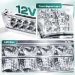 DRIVE UP Club Car LED Headlight Bar for Club Car Precedent 2004-Up with Front Head Light Electric and Gas Golf Carts, 12V Golf Cart Front Replace Head Light Bar Replaces OEM 102524801, 1025248-01 - Image 5