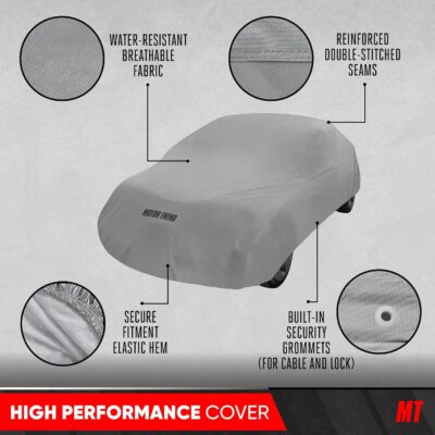 MotorTrend Custom Fit Car Cover for Ford Mustang 1965-2004, All-Weather Protection for Cars Trucks & SUVs, UV Resistant Waterproof Scratch-Resistant, Vehicle Cover for Outdoor & Indoor - Image 4