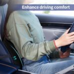 Lumbar Support Pillow for Office Chair, Car Lumbar Pillow Lower Back Pain Relief, Memory Foam Back Cushion with 4D Mesh Cover and Adjustable Straps, Ergonomic Chair Back Pillow for Car,Bed, Gaming - Image 4