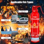 Fire Extinguisher for Home with Mount, 6 Pack Upgraded 8-in-1 Portable Fire Extinguishers For Vehicle Car Boat Marine Kitchen Emergency Supplies, Water-Based Extinguisher For A, B, C, K Fire Types - Image 3