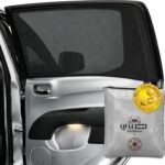 L/Car Window Shades for Baby (2 Pack) for Side Windows, Breathable Full-Coverage Mesh, Privacy, Sun & Heat Protection, Bug Screen, Car Camping, 97% UV Real Protection Tested – Qualizzi®