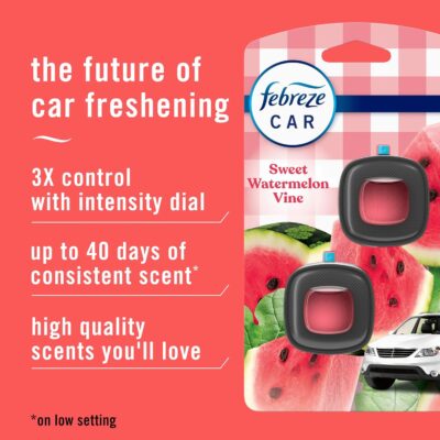 Car Air Freshener Vent Clip Sweet Watermelon Vine Scent, 2 Count, .13 oz Total - Image 2