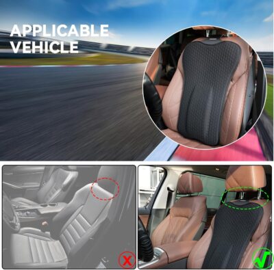 XUKEY Lumbar Pillow Gel Support Pillow Back Support Cushion,Gel Lumbar Support Pillow Relief Back Sciatica Pain for Car Seat Cushion,Car Seat Lumbar Support with Adjustable Straps Improve Posture - Image 6