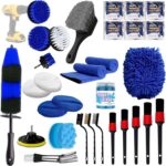 31pcs Car Detailing Kit Interior and Exterior Cleaner, Car Cleaning Kit with Professional Car Detailing Brush Set, Car Wash Kit and Auto Detailing Kit. Reusable, Perfect for Cars and Bikes