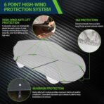 Car Cover, Carbon Fiber Luxury All Weather Protection Car Covers for Automobiles, Full Exterior Cover with Zipper, Outdoor Car Cover Sun UV Rain Snow Wind Protection, Sedan C3 171"-185" - Image 6