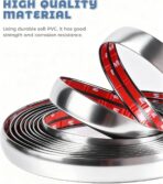 Car Trim,Car Accessories,Self Adhesive Chrome Tape for Cars,Automotive Exterior and Interior Molding Trim,Applicable on Auto Side Body,Bumper,Grille,Roof,Window,Tailgate,Side Mirror (25mm) - Image 3