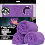 Chemical Guys MIC34803 Happy Ending Ultra Plush Edgeless Microfiber Towel, Purple (16" x 16")
