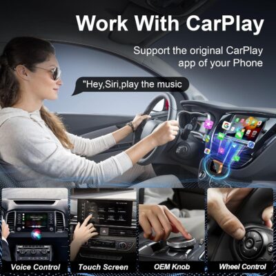Denash 2 in 1 Wireless CarPlay and Android Auto Adapter, Fast Auto-Connect Plug & Play CarPlay Dongle, No Delay Car Play Adapter with USB/USB-C Port for iPhone & Android (Color Pattern) - Image 2