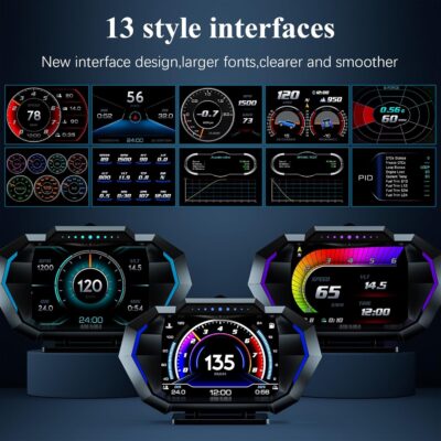 obd2 gauge display, head up display for car, Digital Speedometer, Tachometer, Water Temperature Gauge, Multi-Data Smart Gauge, Trip Computer Fuel Pressure Tester for All cars - Image 7