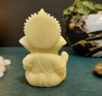 Ivory Ganesha Idol for Car Dashboard,Lord Ganpati Diwali Gifts, Home Decor, Office Desk, House Warming (IVORYMUKUT (Size: 3.5 x 2 inches) - Image 3