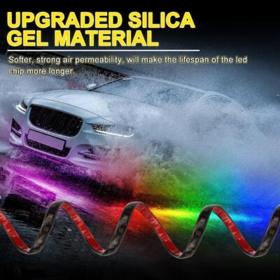 OPP ULITE Car Underglow Light Strip Dream Chasing Color, Upgraded Silicone Material, 212 Modes, 360pcs Led, APP Control Underbody Lights, 90x120x90, 6PC Pack - Image 4