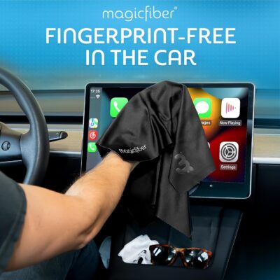 MagicFiber Extra Large Microfiber Cleaning Cloth - Premium Cloth for TV Screens, Windows, Mirrors, Glasses, Lenses, VR, Computers, Monitors, & More - Image 4