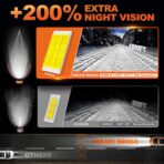 HIKARI WINGS H7 LED Fog light, 50000LM Pure White 6000K LED Bulbs, Plug & Play IP68 Waterproof Pack of 2 - Image 4