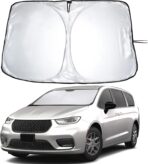 EcoNour Windshield Sunshade for Chrysler Pacifica 2017-2024 2025 2026, Sun Visor for Front Windshield & Window Sun Shade Cover, UV Heat Blocker & Protector, Car Accessories