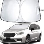 EcoNour Windshield Sunshade for Chrysler Pacifica 2017-2024 2025 2026, Sun Visor for Front Windshield & Window Sun Shade Cover, UV Heat Blocker & Protector, Car Accessories
