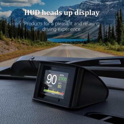 P10 obd2 Gauge Display Car Speedometer OBD2 Heads up Display for Cars with RPM, Water Temperature, Voltage, Fuel Consumption, Smart OBD2 Diagnostic Tool, Speed Alert - Image 3
