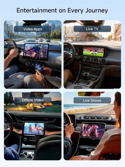 Magic CarPlay Box, Wireless CarPlay Adapter Supports for Netflix/YouTube/TF Card, AI Box Carplay, Plug & Play, Drivechat with AI Skills, Dual WiFi, Bluetooth, Fits for OEM Wired CarPlay Cars - Image 7