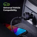 Mophie 42W Dual USB-C + USB-A Car Charger, Universal AUX Compatibility, LED Indicator, Fast Charging, Multi-Device - Image 5