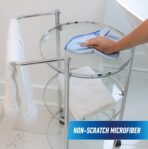 Unger Professional 18” x 18” Large Professional-Grade Microfiber Cloth Towels, 3 Pack, Multi-Purpose Wet and Dry Cleaning Cloths for Kitchen, Bath, Auto, Appliances, Car Supplies - Image 3