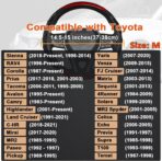 GIANT PANDA Steering Wheel Cover for Toyota, Auto Car Steering Wheel Cover for Toyota Highlander Rav4 Corolla Camry,Standard Size - Red - Image 2