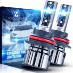 9007 Bulbs, 600% Brighter 9007 Fog Light 6500K Xenon White Extremely Super Bright Plug & Play with Cooling Fan