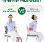 Lumbar Support Pillow for Office Chair and Car,Back Support for Office Chair,Charcoal Memory Foam Back Cushion with Breathable Mesh Cover,Double Adjustable Straps,Grey - Image 5