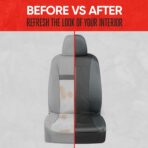 Motor Trend Black & Gray Car Seat Covers Full Set – Front Seat Covers & Rear Bench Seat Cover – Airbag Compatible, 60/40 Split Bench for Smaller Trucks, Cars & SUVs – Automotive Interior Accessories - Image 8