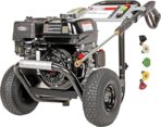 SIMPSON Cleaning PS3228 PowerShot 3300 PSI Gas Pressure Washer, 2.5 GPM, Honda GX200 Engine, Includes Spray Gun and Extension Wand, 5 QC Nozzle Tips, 5/16-inch x 25-foot MorFlex Hose, 49-State