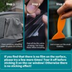 Windshield Tint Strip, 2 Pack Window Tint Car, 5% VLT Sun Shading Heat & UV Protection Windshield Solar Protection Film for Cars, Include 2 Squeegee, 59.06 x 7.87 Inch - Image 6