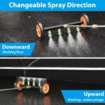2-in-1 Undercarriage Pressure Washer Water Broom with Replaceable Nozzle, 16 Inch Car Pressure Washer with Foam Washer/Mitten, Surface Cleaner 1200-4000 PSI (with Bottle& Replaceable Nozzle) - Image 4