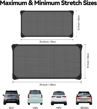 Car Window Shade，1Pack Car Window Shade for Baby,Rear Window Sun Shades Protect Child, Pets from Sun Glare and UV Rayse (39.4"x19.7") - Image 2