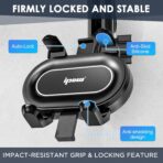 IPOW Large Rearview Mirror Phone Holder for Car 360°Rotatable and Retractable, 2024 Upgraded Four Corners Fixed Anti-Shake Multifunctional Design for All Phones and All Car Rearview Mirror with Button - Image 3