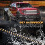 XRIDONSEN 2PCS 30 inch White Grill Strobe Lights Strip 360 LED Truck Grille Lights Exterior Front/Rear Emergency Flashing Warning Hazard Safety Caution Lights for Tow Plow Trucks Construction Vehicles - Image 3