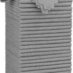 Orighty Grey Microfiber Cleaning Cloth, 24 Pack Highly Absorbent Cleaning Rags, Microfiber Towels for Cars, Household Cleaning Supplies, Reusable Lint Free Cloths for House, Kitchen, 12 x12 inch