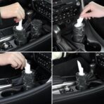 SINGARO Car Tissue Holder, 4 Pack Car Cup Holder Facial Tissues with Travel Tissue Bag, Quick and Convenient Flower Combination Car Tissue Box(4 Canisters/200 Tissues) Black - Image 4
