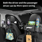 Backseat Car Organizer, 4-in-1 Car Organizer Back Seat with Cup Holder & Tissue Box, Multi-Pocket Car Back Seat Organizer for Phone, Drinks, Travel & Daily Use (Black) - Image 3