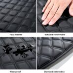 GIANT PANDA Custom Car Center Console Cover Armrest Cover for 2018-2023 Subaru Crosstrek,Waterproof Faux Leather Middle Console Cover Arm Rest Lid Cover Protector, Black - Image 6