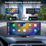 Wireless Carplay Screen for Car, 10.26" HD Car Stereo Touch Screen with Android Auto& Carpaly, 1080p Backup Camera, Car Audio Receiver with Voice Control, Mirror Link, Bluetooth, Navigation - Image 2