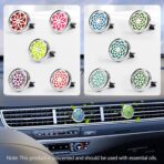 ttstar Car Diffuser Vent Clip - 30mm Aromatherapy Essential Oil Car Diffuser Vent Clips with 36 Refill Pads (3 Lotus Vent Clips, Metal) - Image 5